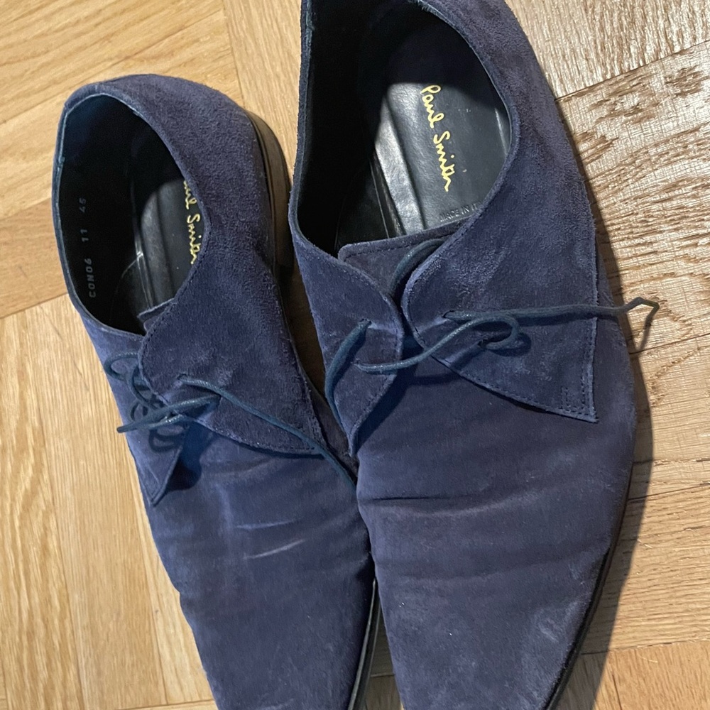 Paul Smith Blue Oxford Shoes Sleek Suede Design